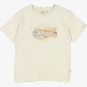 Boat Neck T-Shirt Fishskeleton - chalk