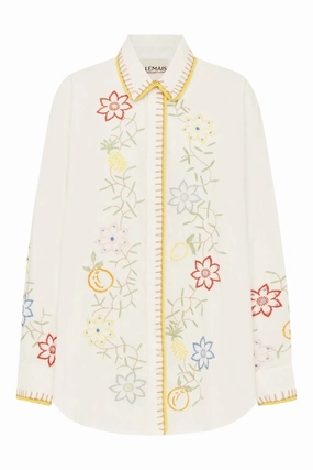 Relaxed Look Chill Layer Olivia Embroidered Shirt