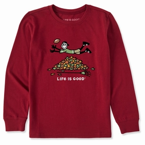 Easy-to-Match Kids Jake Rake Football Long Sleeve Crusher Tee