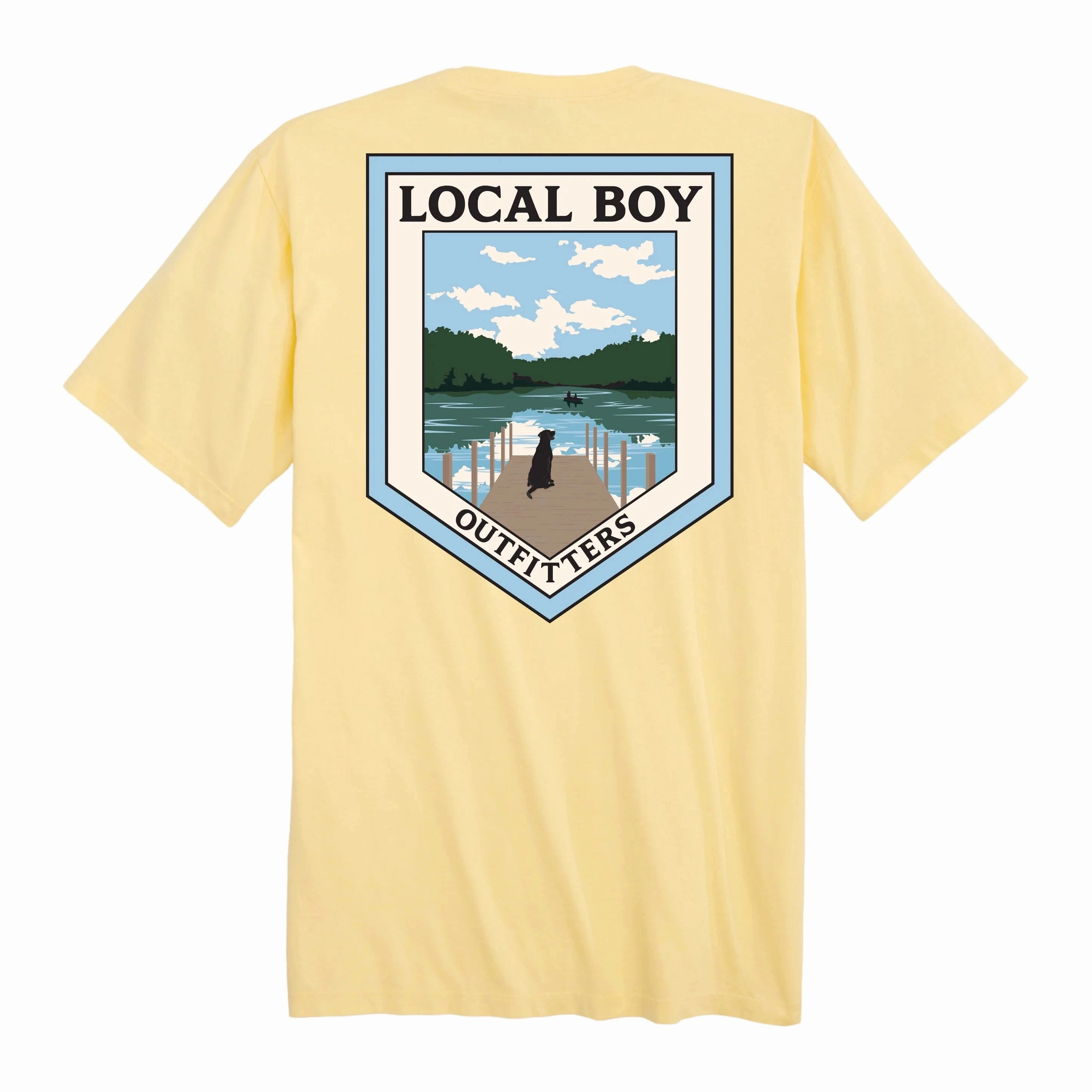 Local Boy Men's Lake Plate T-Shirt Versatile Wear Flexible Comfort