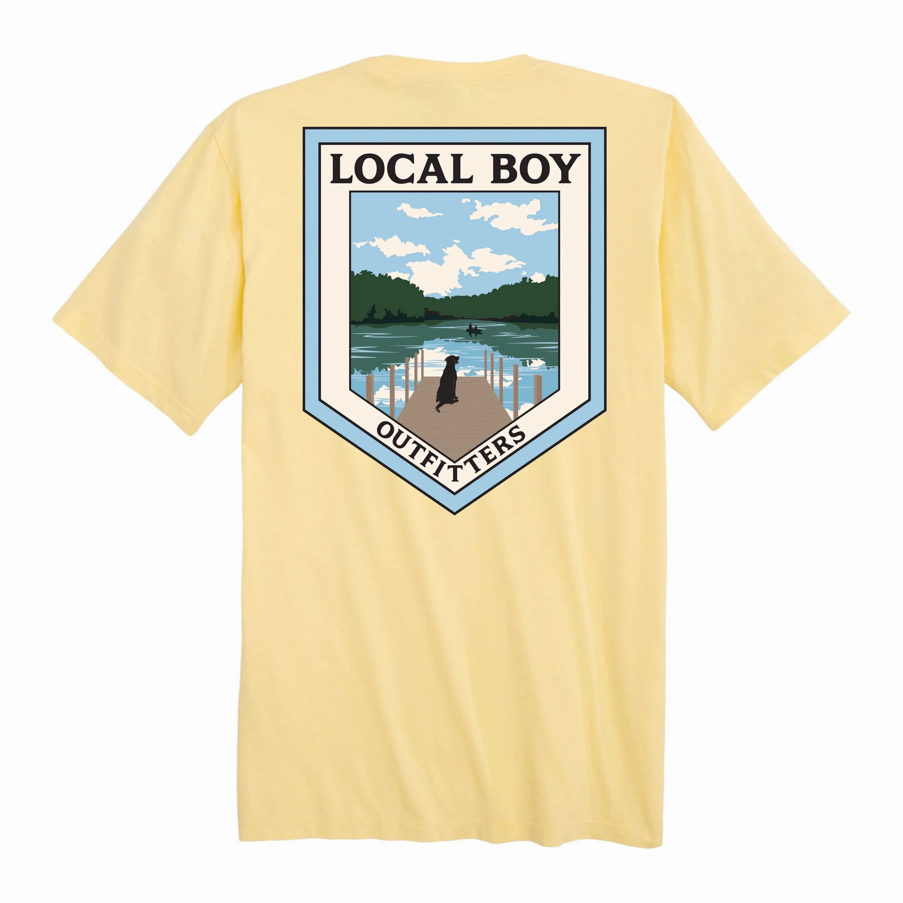 Anti-static Microfiber texture Local Boy Men's Lake Plate T-Shirt