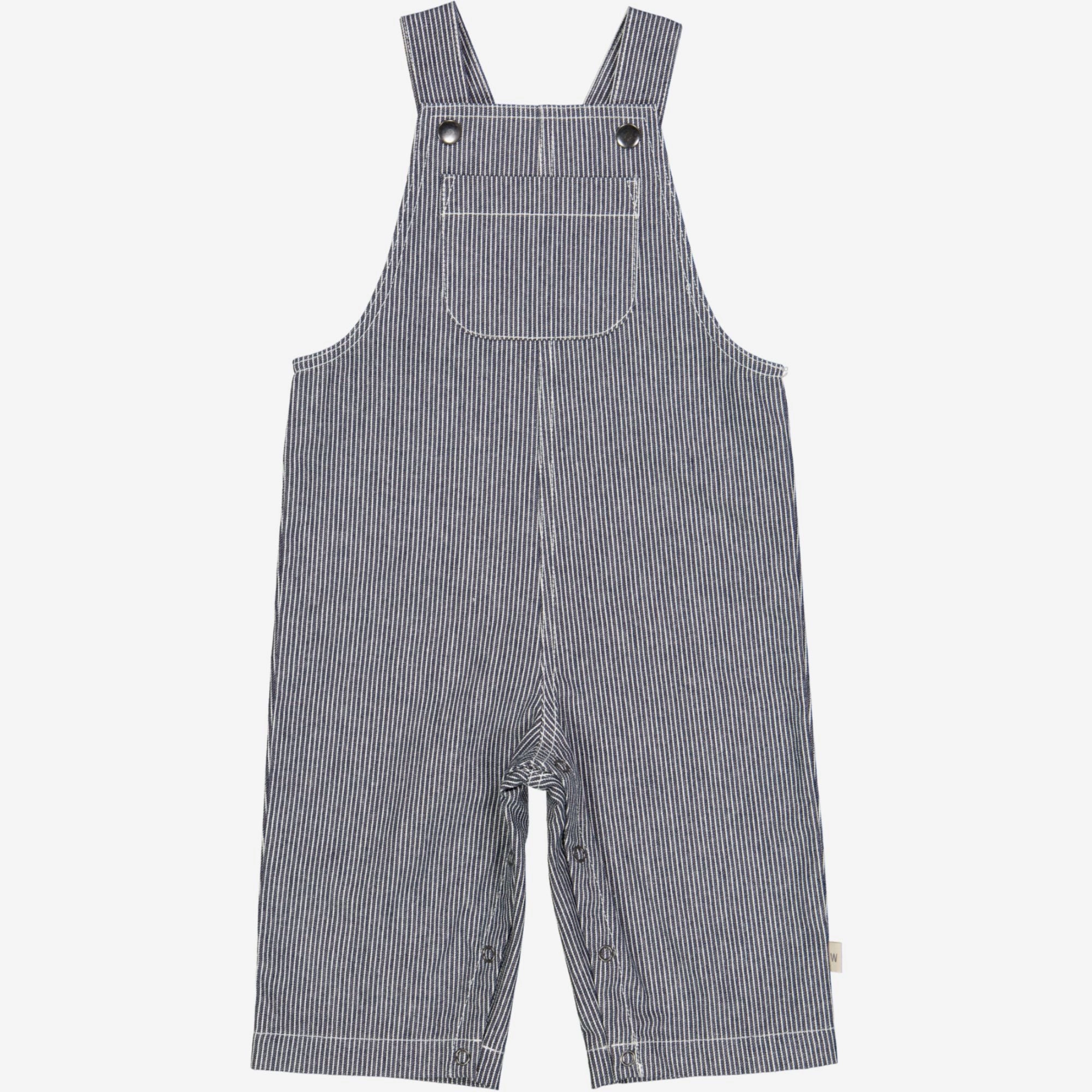 Overall Issey | Baby - navy denim stripe Thermal Lining Rubberized grip
