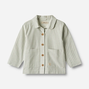 Unisex Design Overshirt Ghita - aquablue stripe