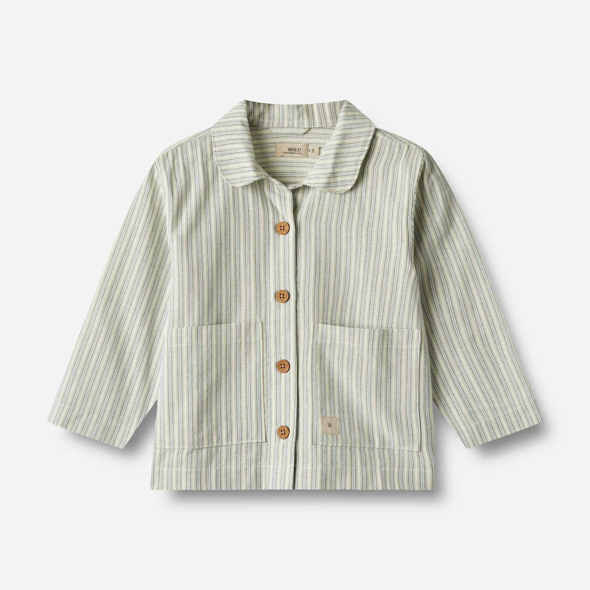 Unisex Design Overshirt Ghita - aquablue stripe