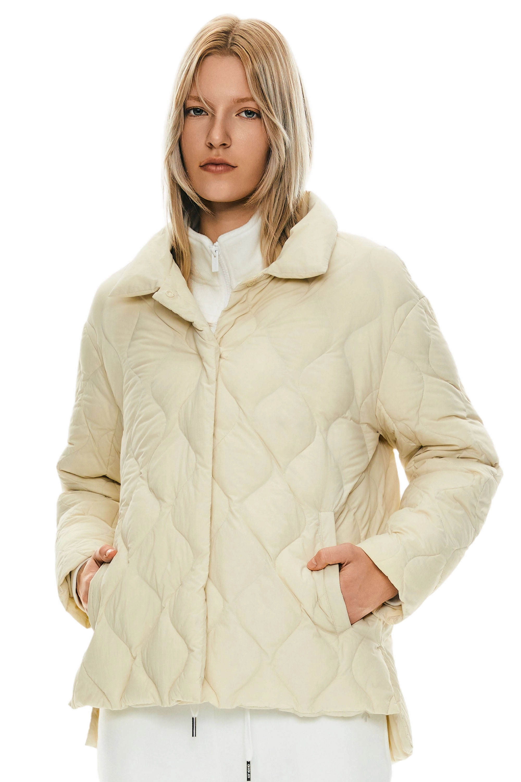 Oversized Down Puffer Jacket Lightweight Quilted Fashion Active Weather Ready