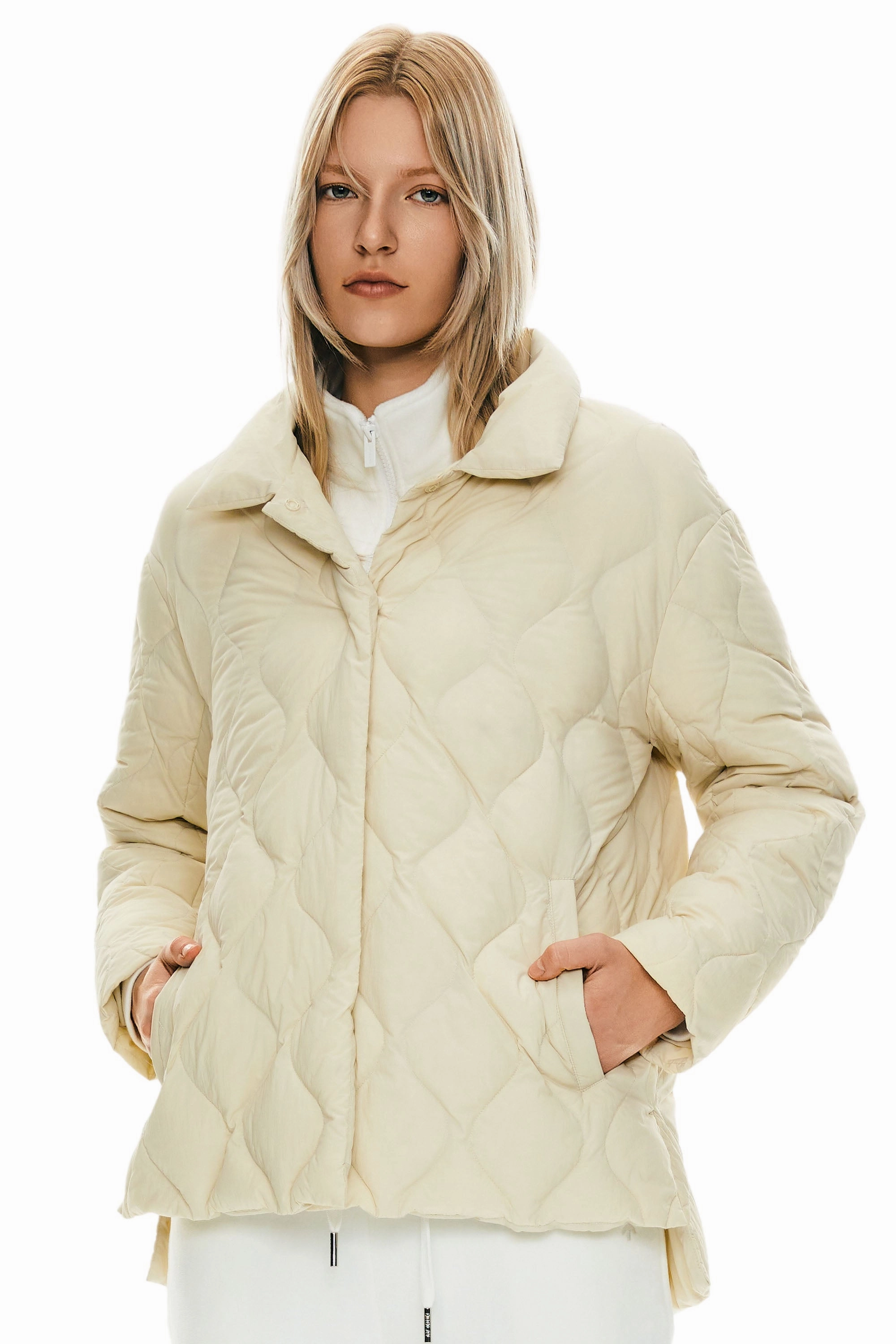 Oversized Down Puffer Jacket Lightweight Quilted dry weather