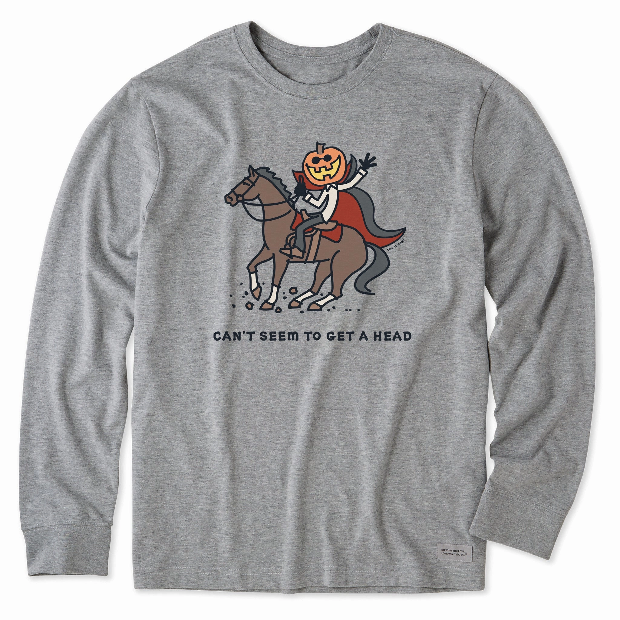 EcoFriendly Dye Men's Can't Seem to Get A Head Long Sleeve Crusher Tee