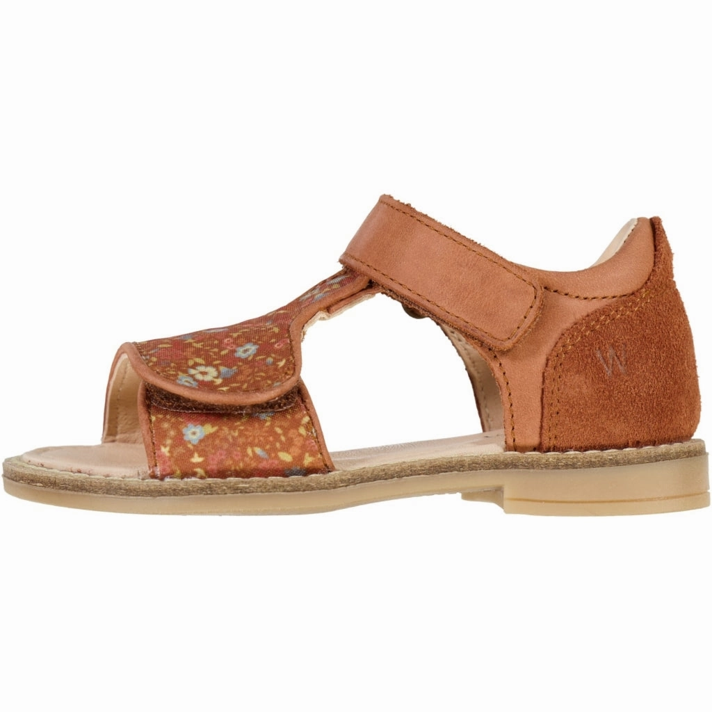Payton T-bar sandal - amber brown Outdoor Friendly Canvas