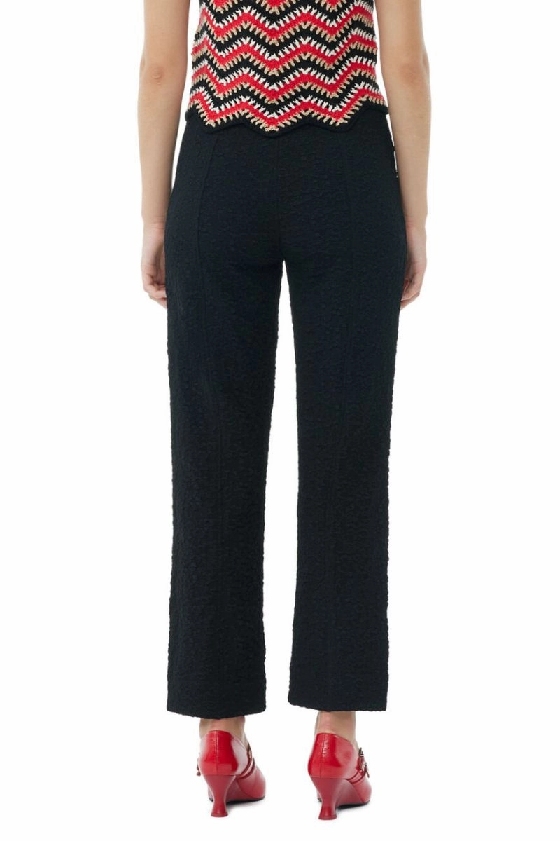 Textured Cropped Pants Form Fitting Cozy and Relaxed