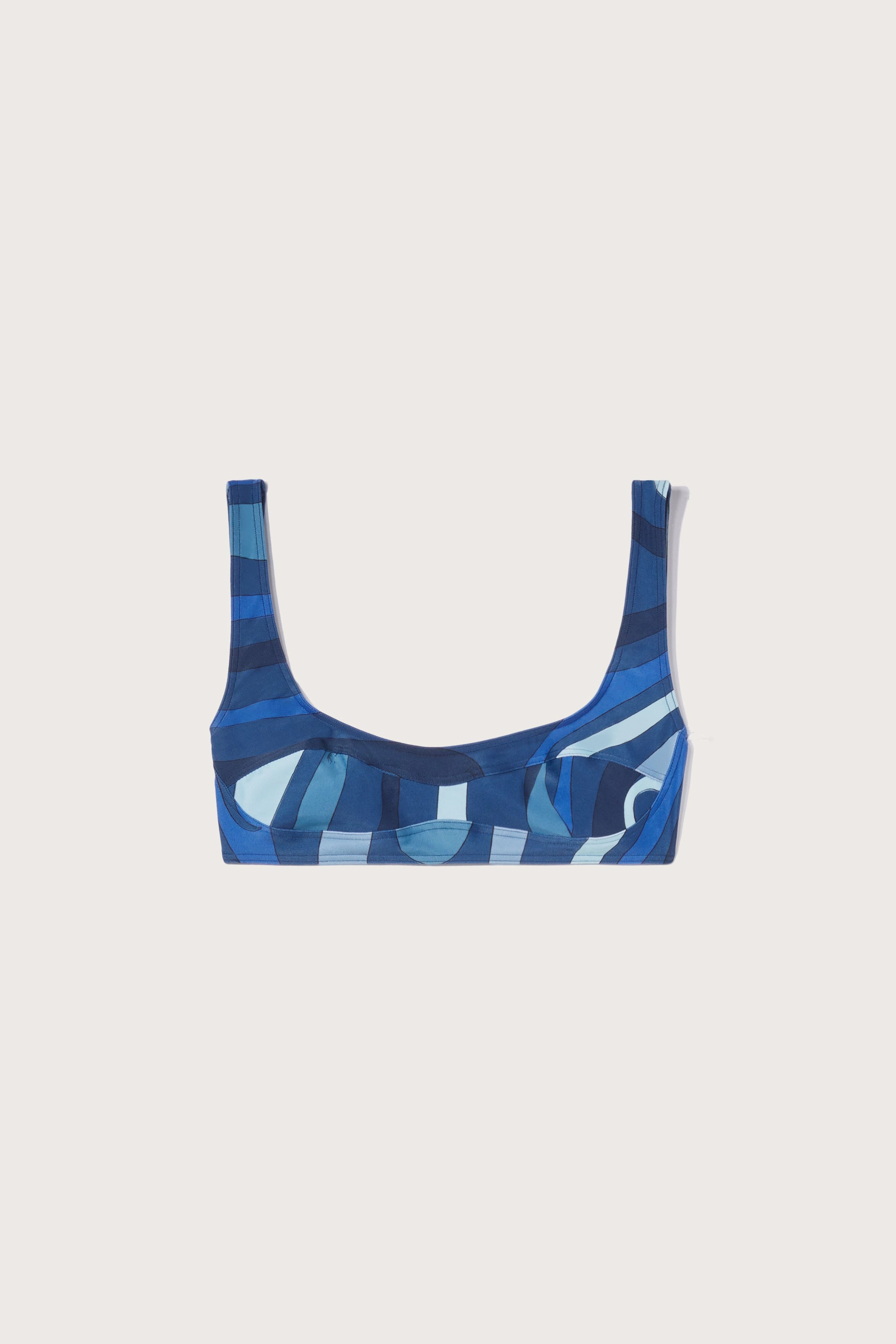 Practical Design Marmo-Print Bikini Top