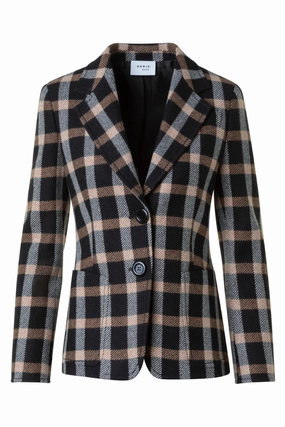 Tweed Plaid Blazer Non Chafing Neckline