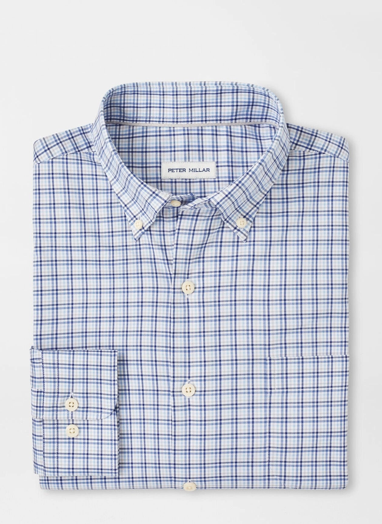 logoed Peter Millar Albert Crown Lite Cotton-Stretch Sport Shirt