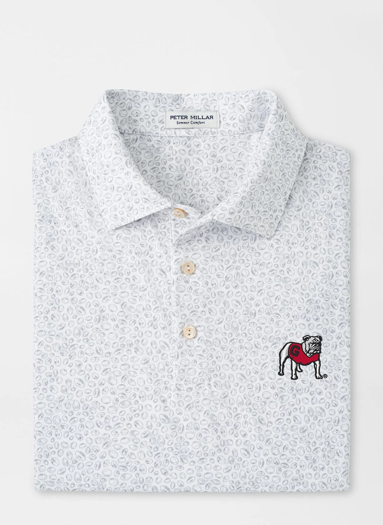 Sleek Wear Breathable Wearable Peter Millar Georgia Standing Bulldog Blitz Performance Jersey Polo