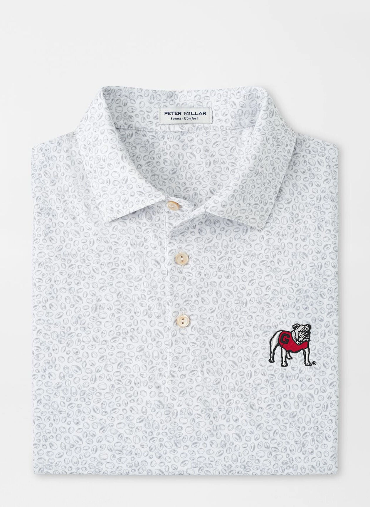 Elegant Comfort Peter Millar Georgia Standing Bulldog Blitz Performance Jersey Polo