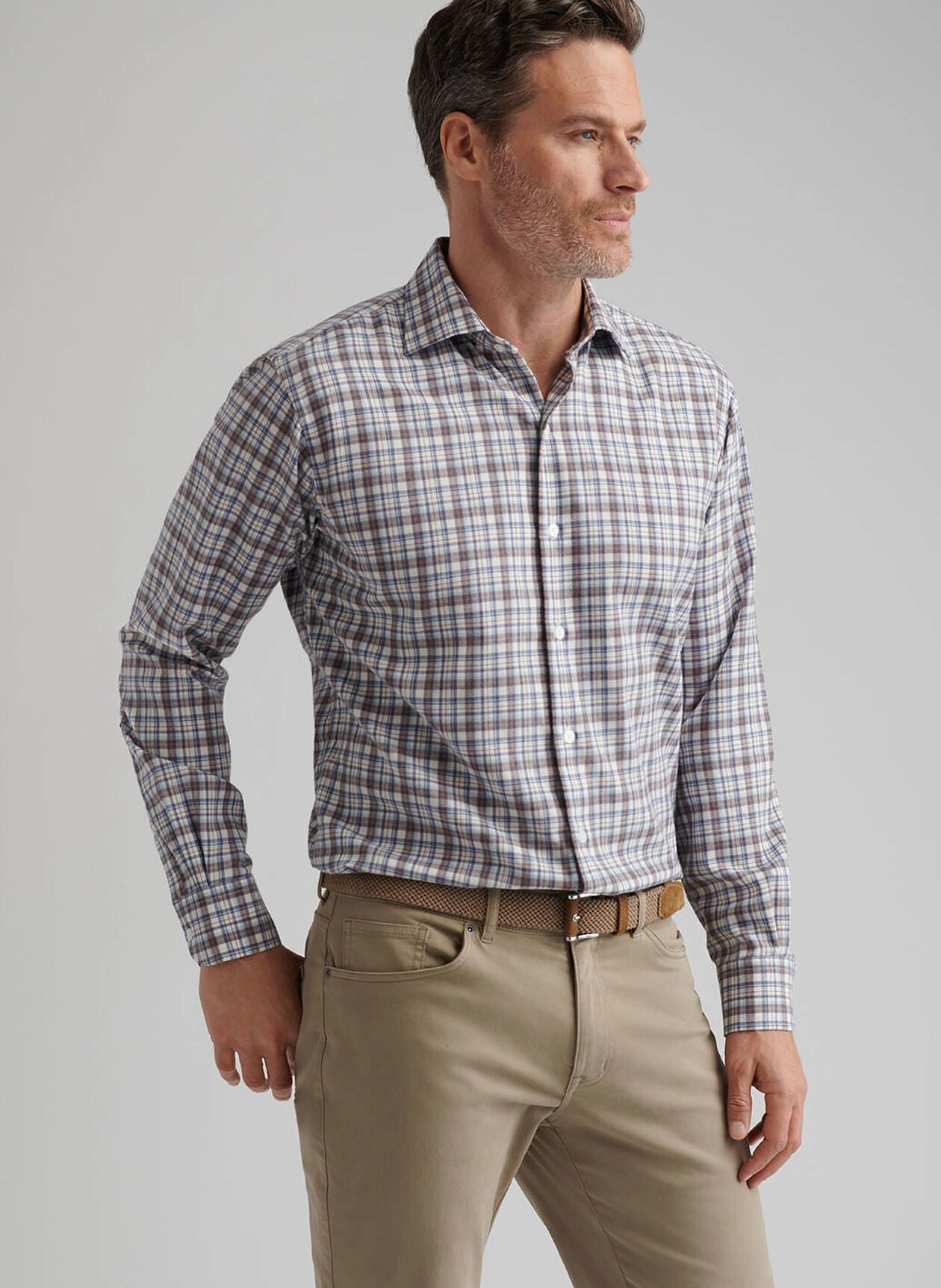 Peter Millar Waynesville Performance Flannel Sport Shirt Beach Wear product chain toughness