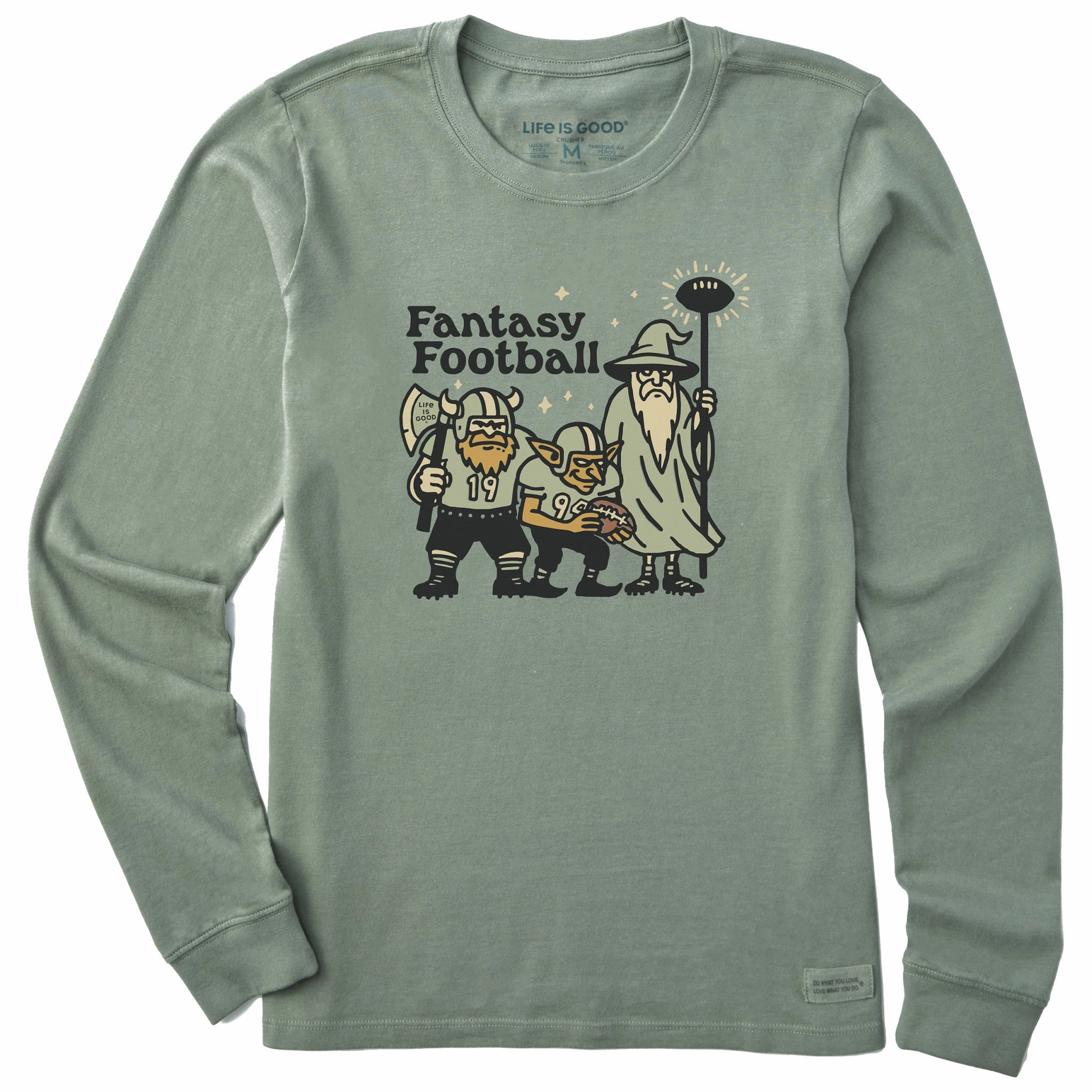 Women's Fantasy Football Trio Long Sleeve Crusher Tee Outdoor Fashion