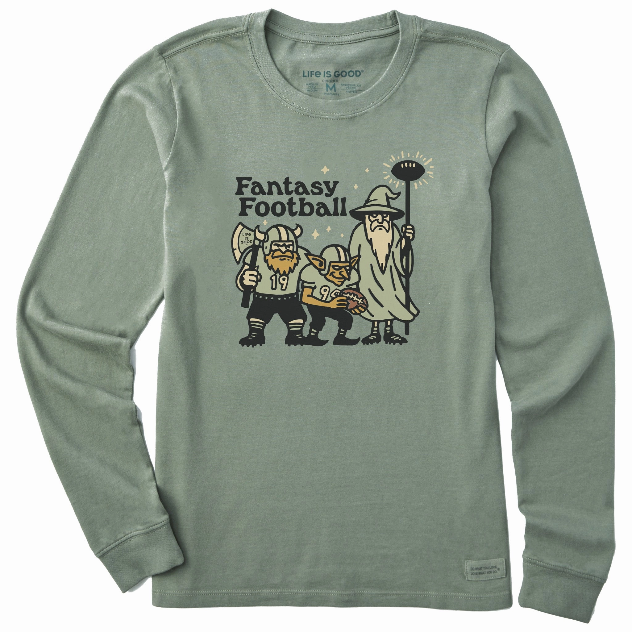 Women's Fantasy Football Trio Long Sleeve Crusher Tee Minimalist fashion