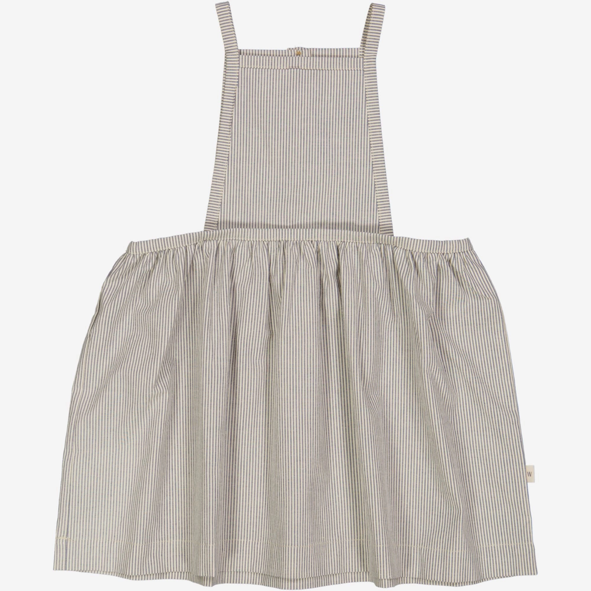 Pinafore Grethe - classic blue stripe Soft Pleats DoubleLayeredMaterial