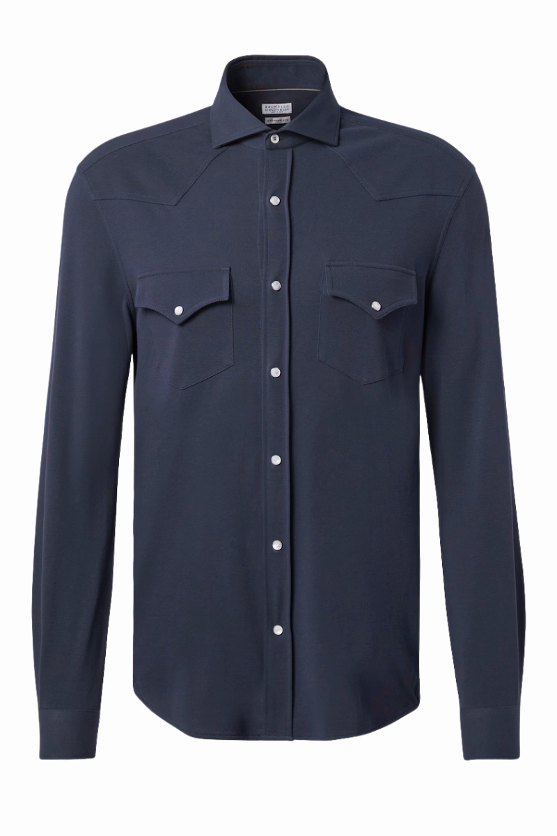 absorbent Chill Look Piqu?? Western Shirt