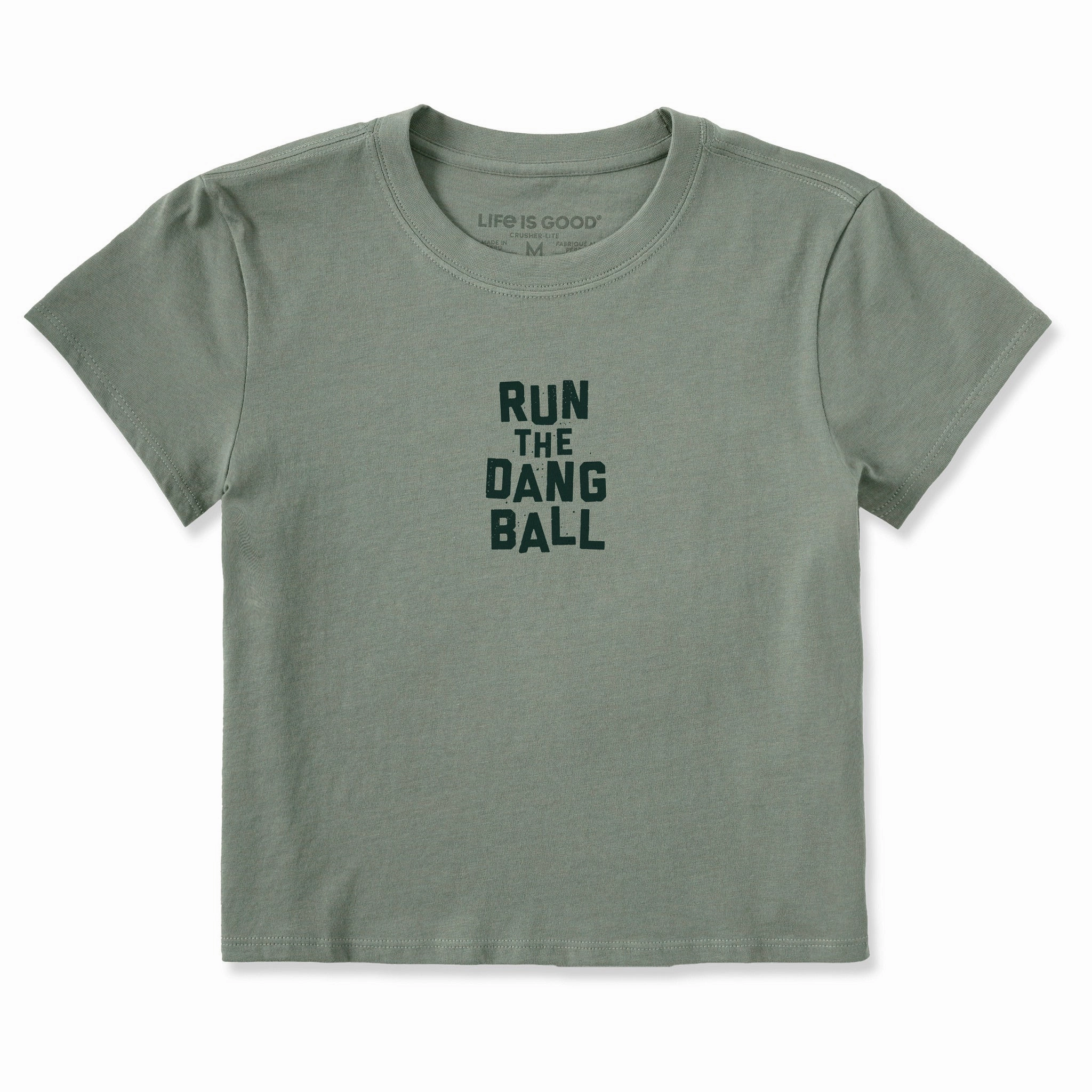 Multi Directional Stretch Women's Run the Dang Ball Crusher-LITE Shrunken Tee
