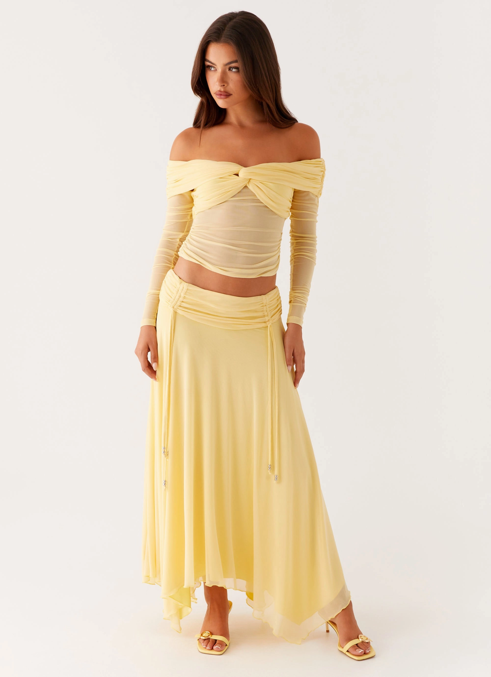 Kirrabilli Midi Skirt - Yellow Convertible Style