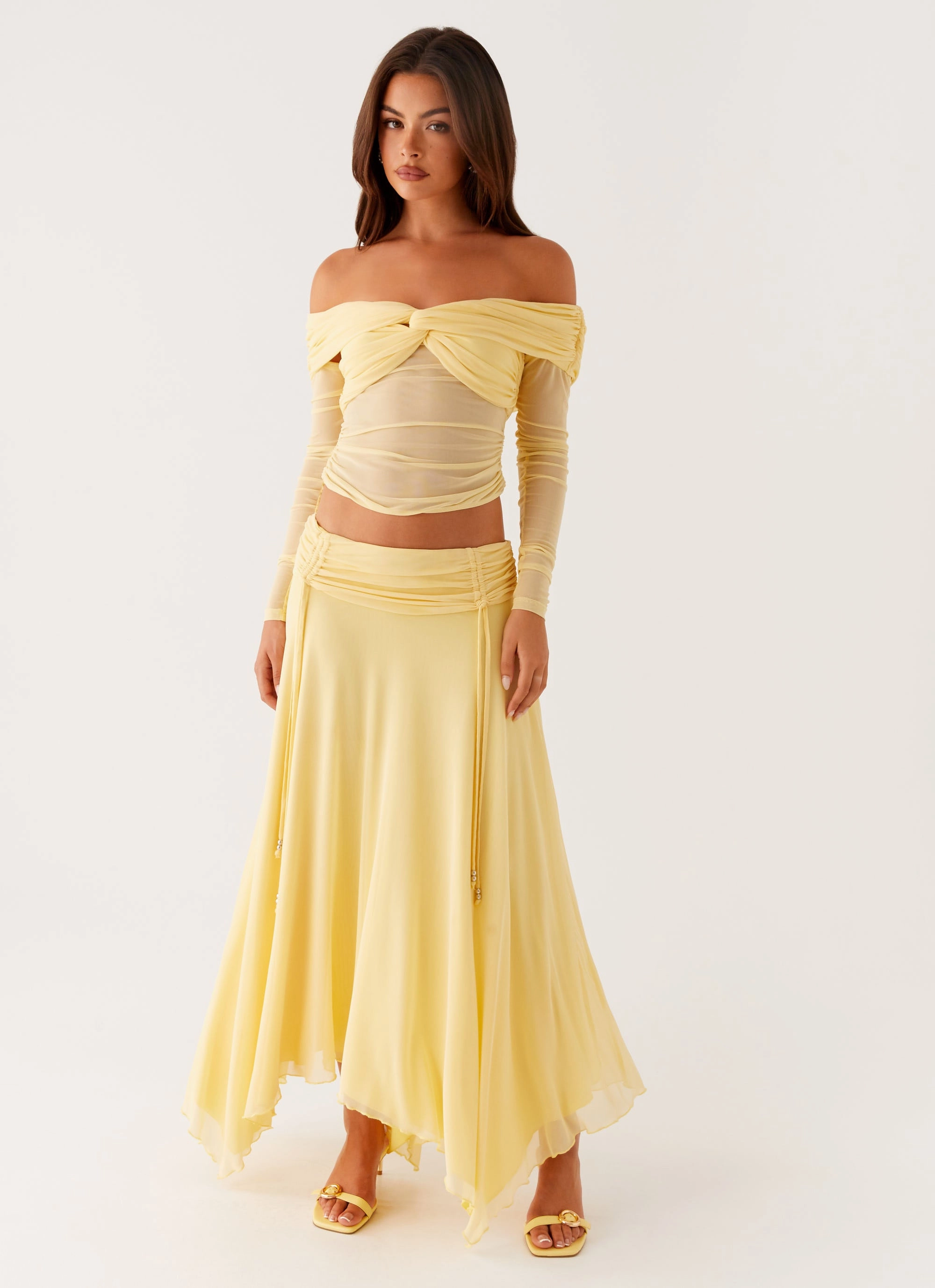 Kirrabilli Midi Skirt - Yellow Contemporary Design