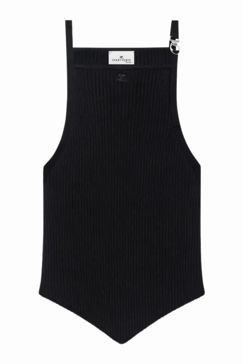 Moisture Management Fabric Daily Style Pointy Buckle Rib Top