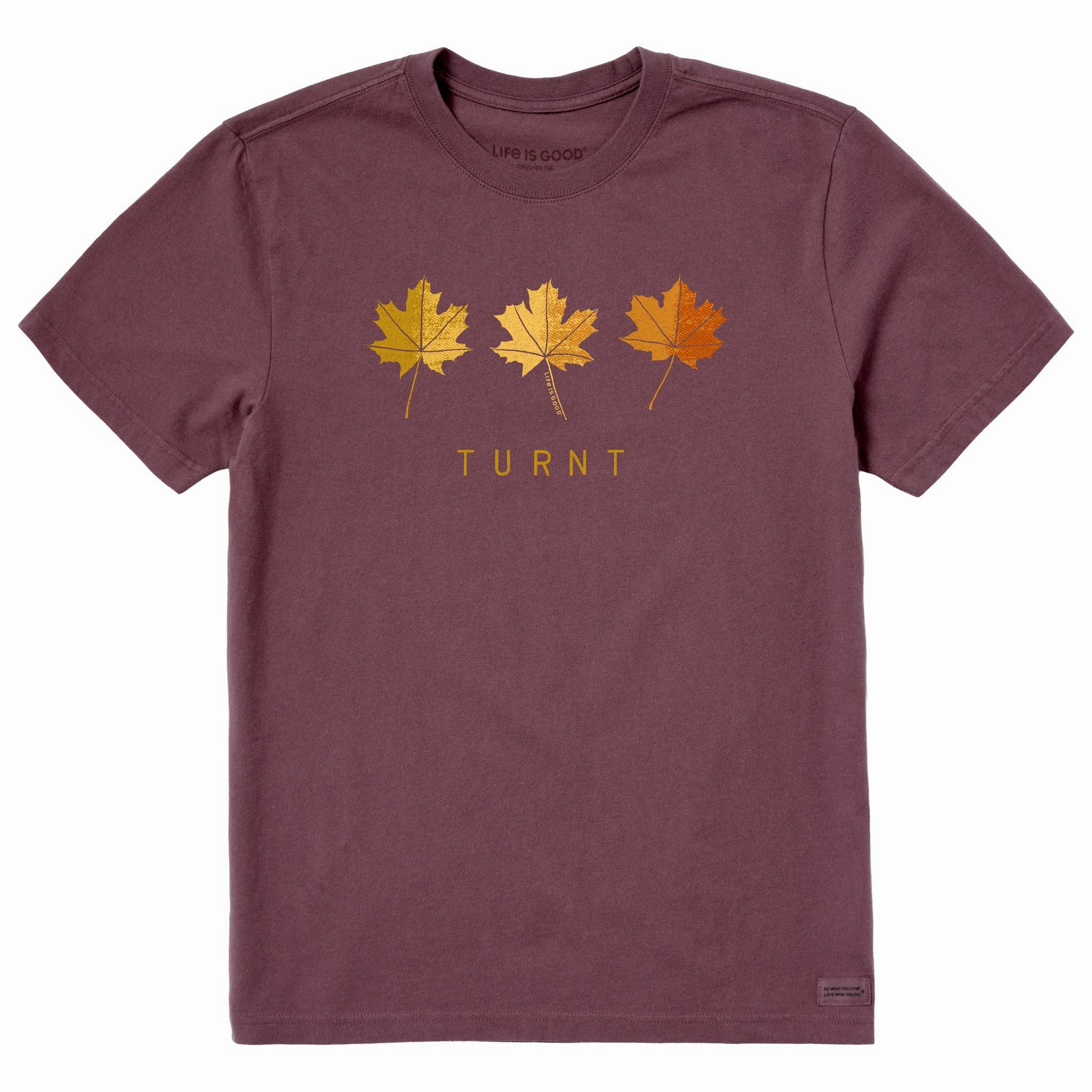 Performance Wear All-Day Comfort Wear Men's Turnt Leaves Short Sleeve Crusher Tee