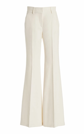 Rhein Pant in Ivory Sportswear Wool Perfect Construction Sharp Work Attire