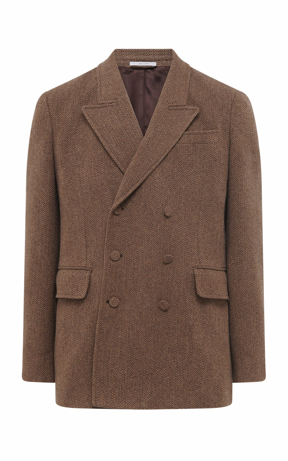 Nico Blazer in Chocolate Multi Virgin Wool Cashmere Herringbone Weekend Ready
