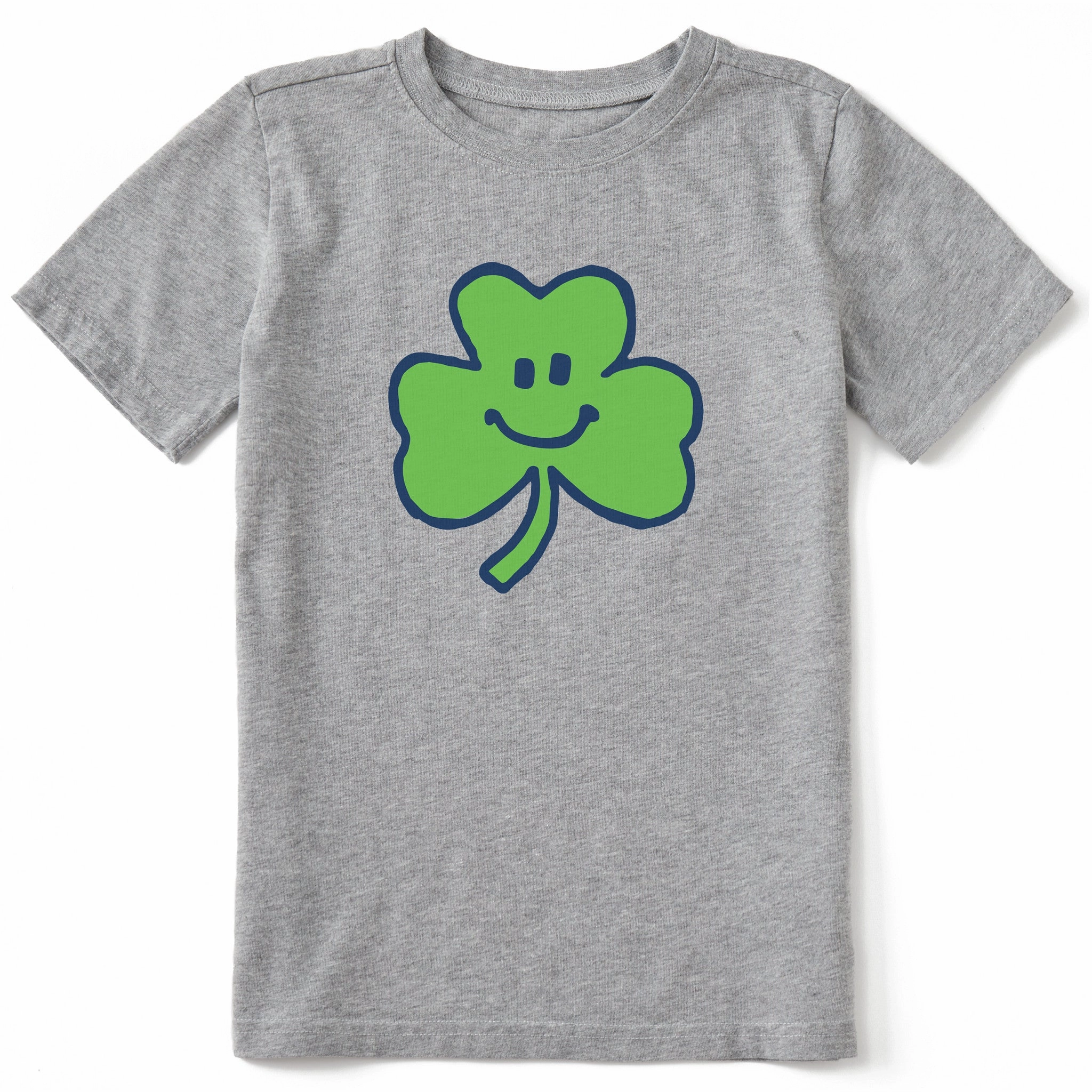 Kids Smile Clover Short Sleeve Crusher Tee Soft and Light Wear