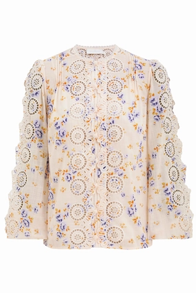 Lucky Embroidered Blouse Tall friendly