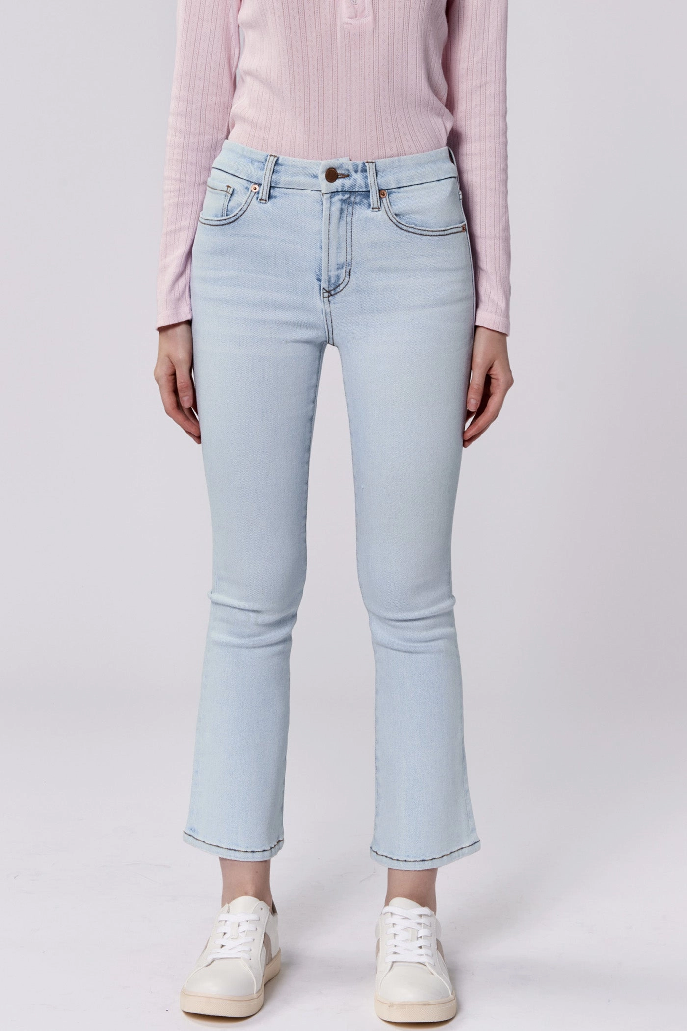 Dear John Jeanne Mid Rise Cropped Flare Jeans Positano Sunny Vibes Teen Outfit Summer Vibes Light Outfit