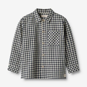 Wrinkle Resistant Finish Shirt Oscar - blue check