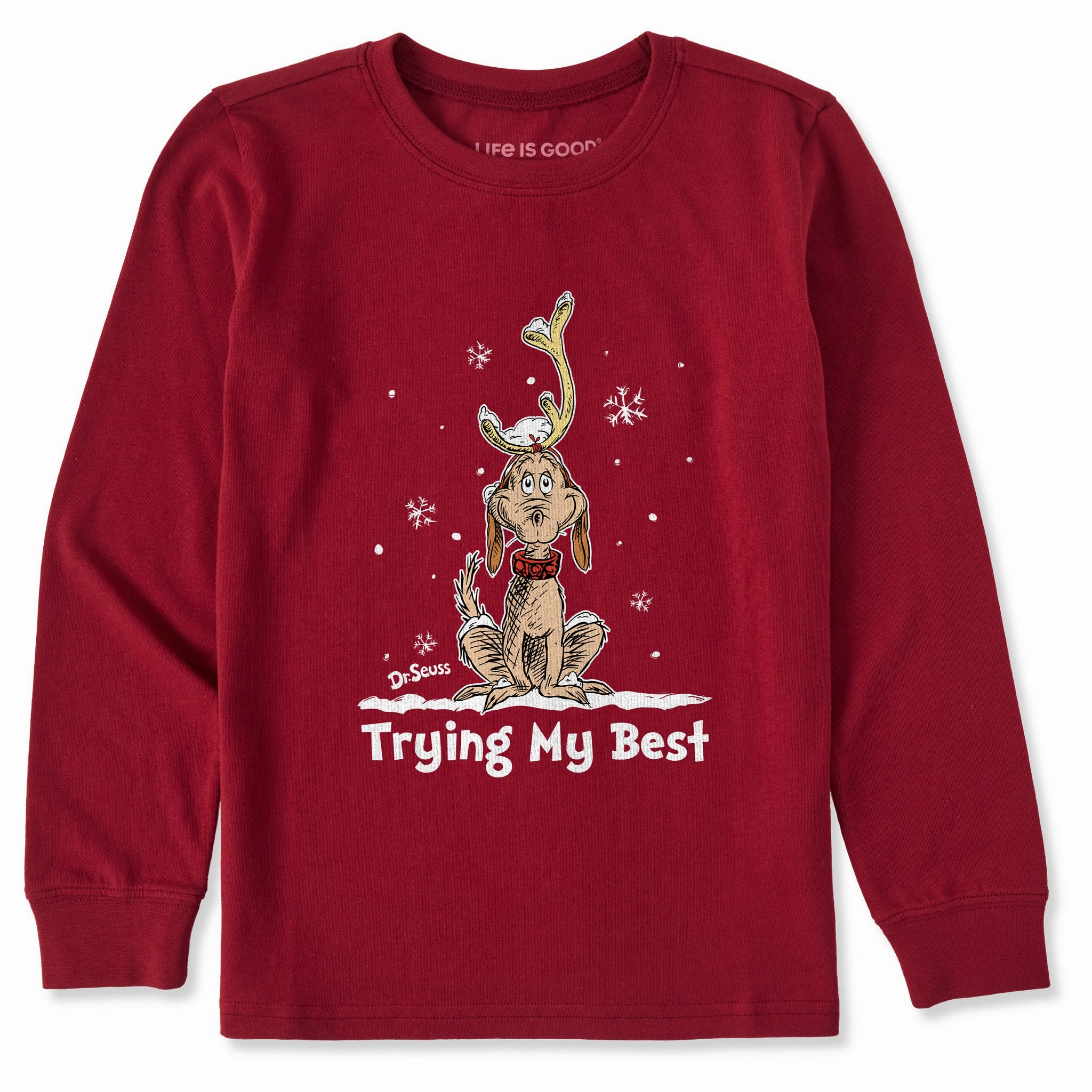 Kids Trying My Best Max Long Sleeve Crusher Tee Seasonal Staple