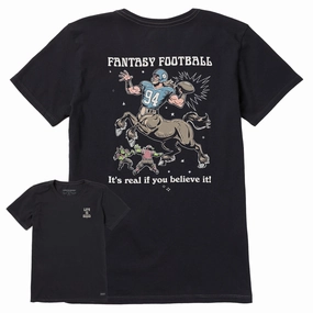 Eco Friendly Production Ultra Soft Texture Women's Fantasy Football Centaur Goes Long Short Sleeve Tee