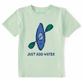 Kids Just Add Water Kayak Short Sleeve Crusher Tee Classic Fit