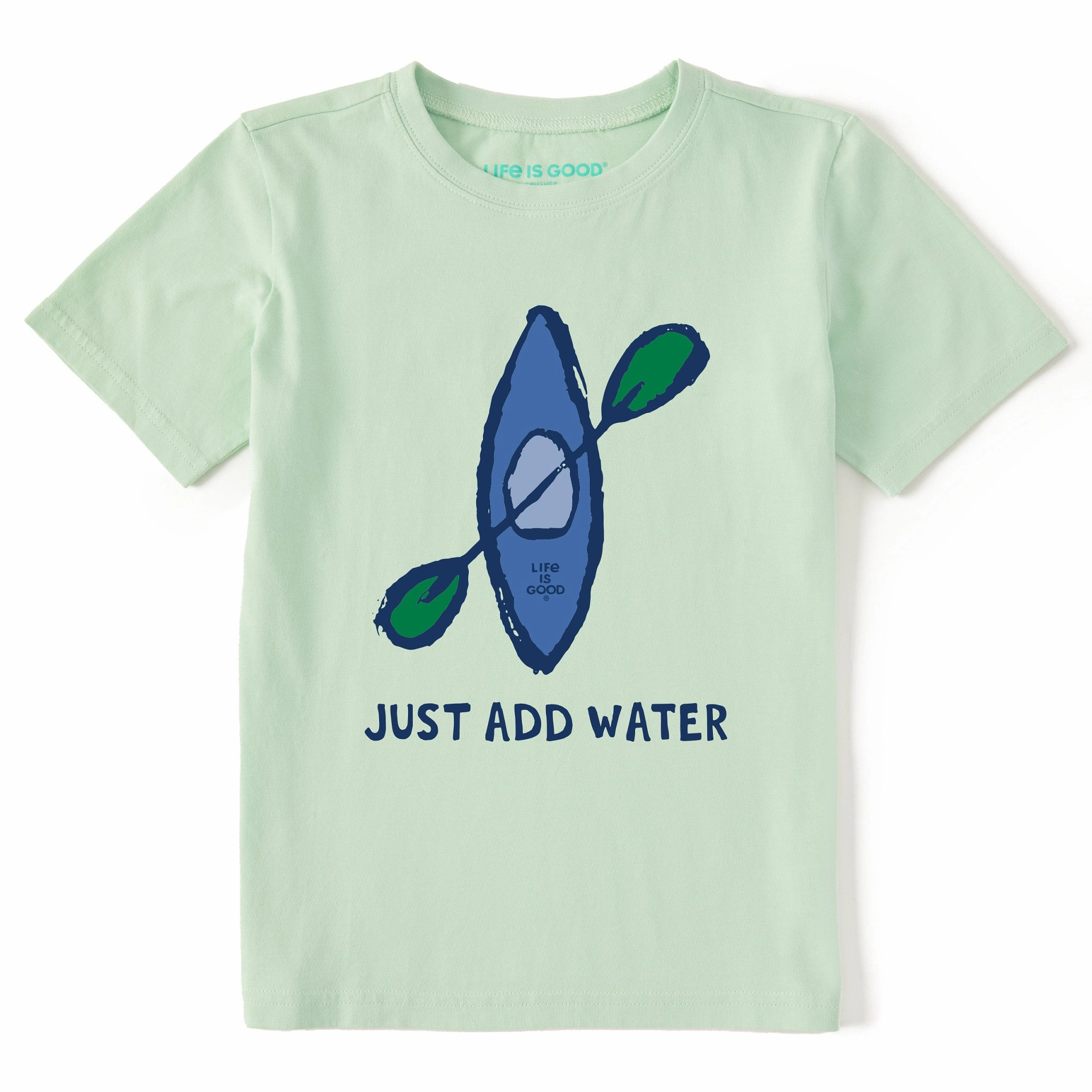 Kids Just Add Water Kayak Short Sleeve Crusher Tee Stylish and Comfortable Indoor Event