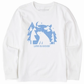 Biodegradable Textile Kids Moonlit Bear Long Sleeve Crusher Tee