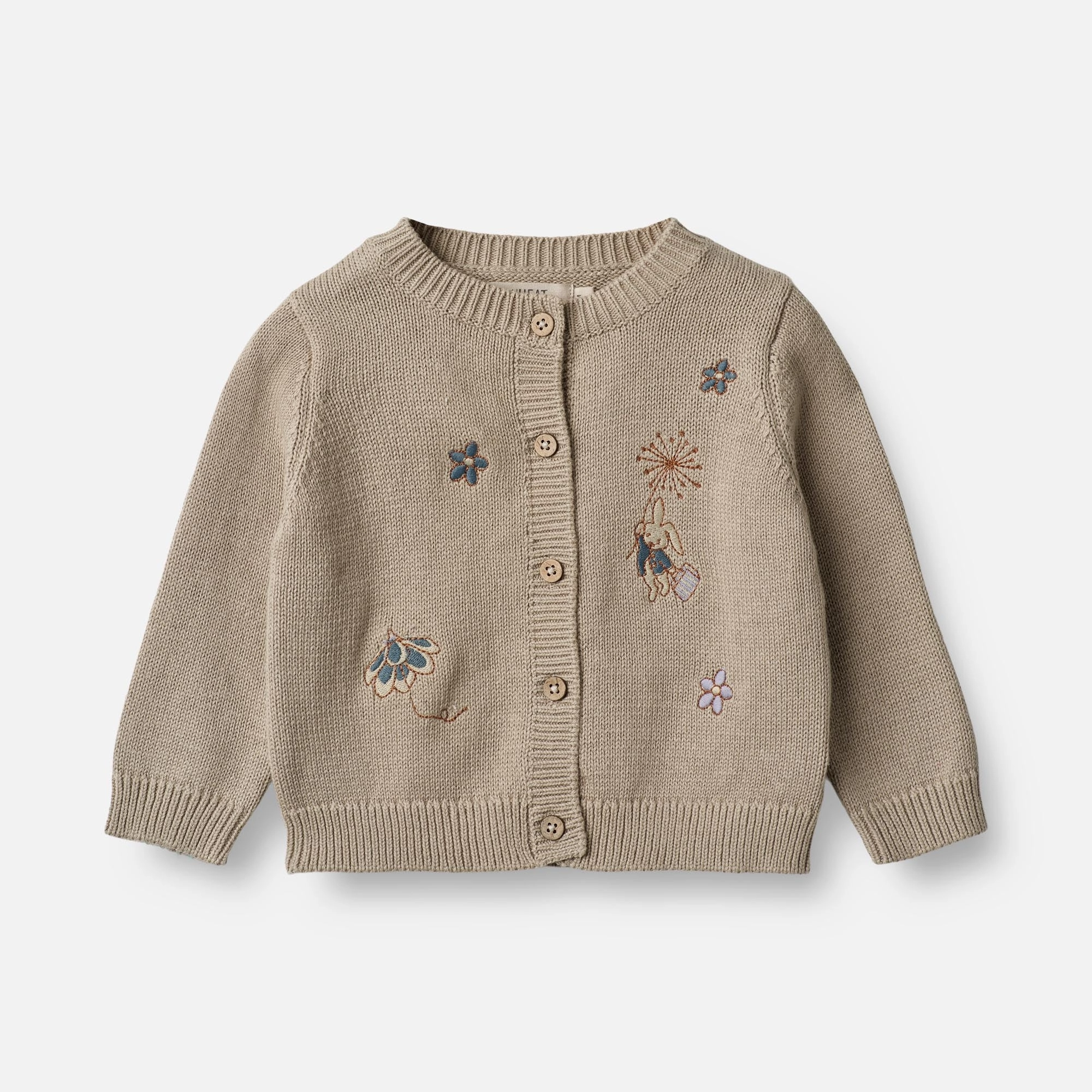 Lightweight Fabric Knit Cardigan Ella | Baby - soft beige