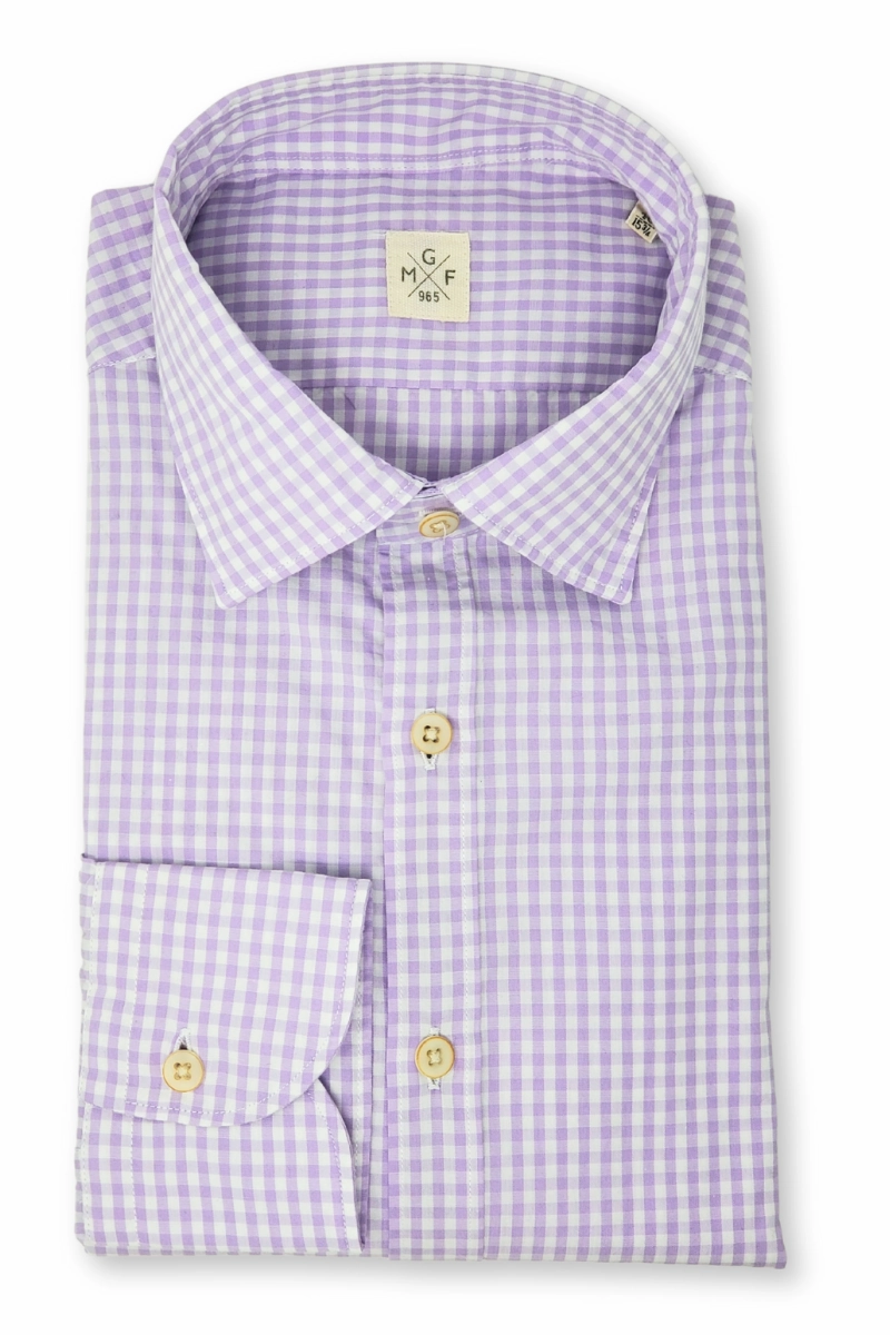 Purple Check Shirt All-Weather Wear Weekend Sporty