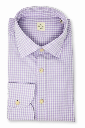 Purple Check Shirt All-Weather Wear Weekend Sporty