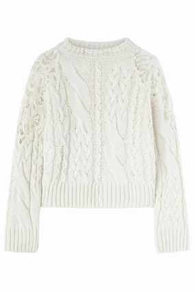 Odor Resistant Fabric Cable-Knit Jumper