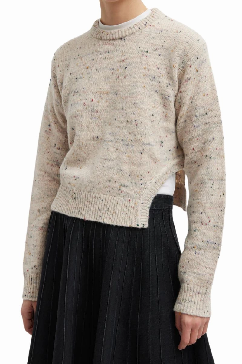 Confetti Crewneck Cozy Active Wear Elastic Fit