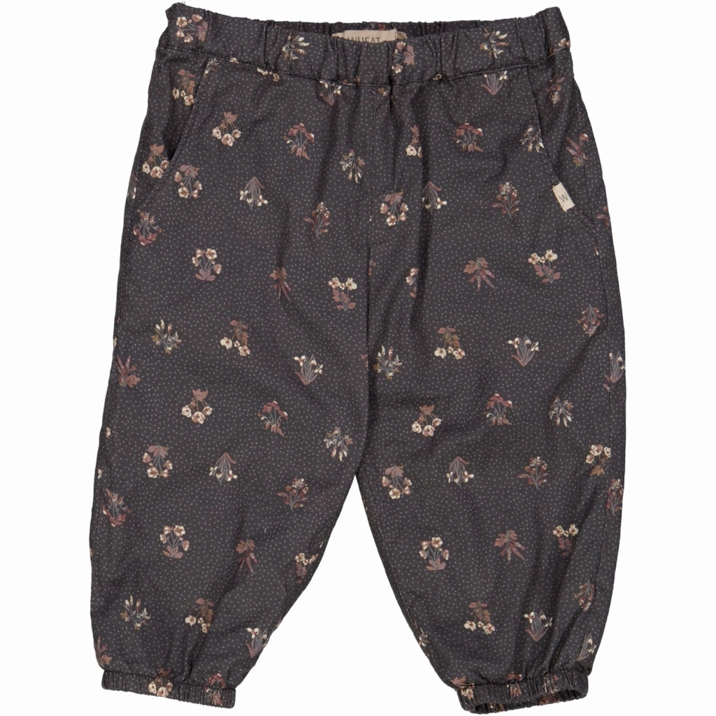 Trousers Malou Lined - black flowers Active Comfort All Season