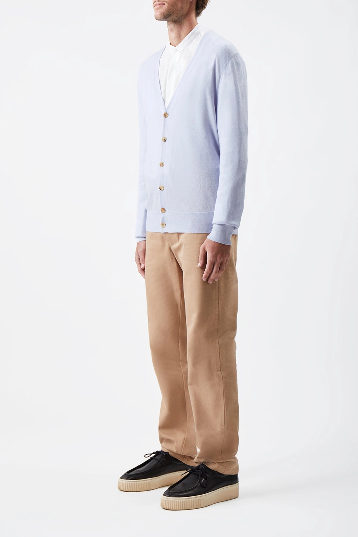 Weekend Ready Duke Knit Cardigan in Halogen Blue Cashmere