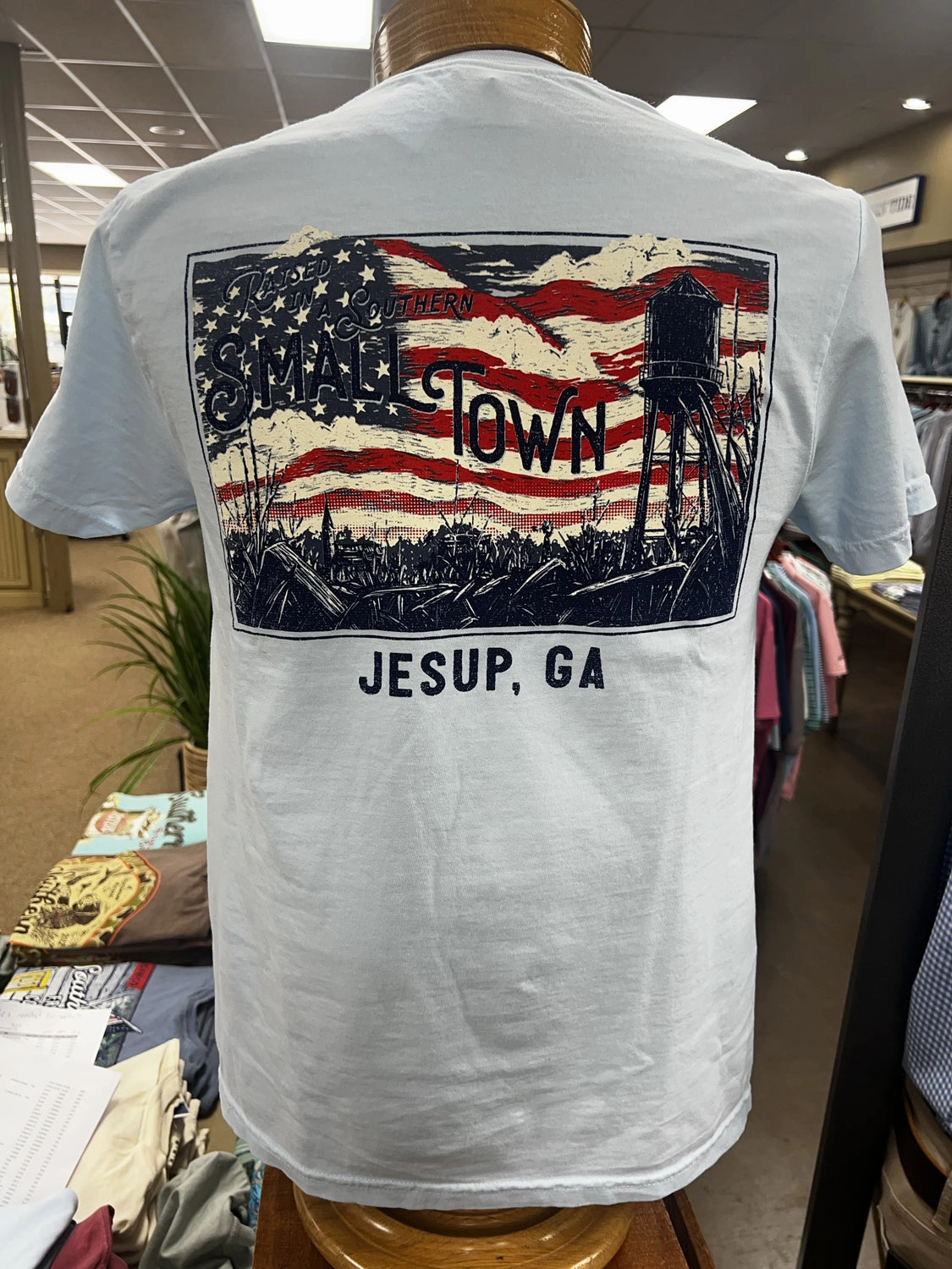 Relaxed Fit Raised in a Small Town Jesup SS Tee