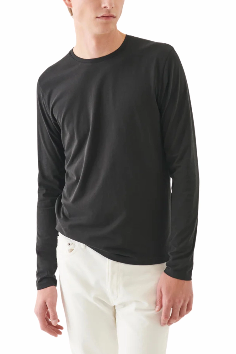 Simple Comfort Wear Striped modernity Pima Cotton Long Sleeve T-Shirt