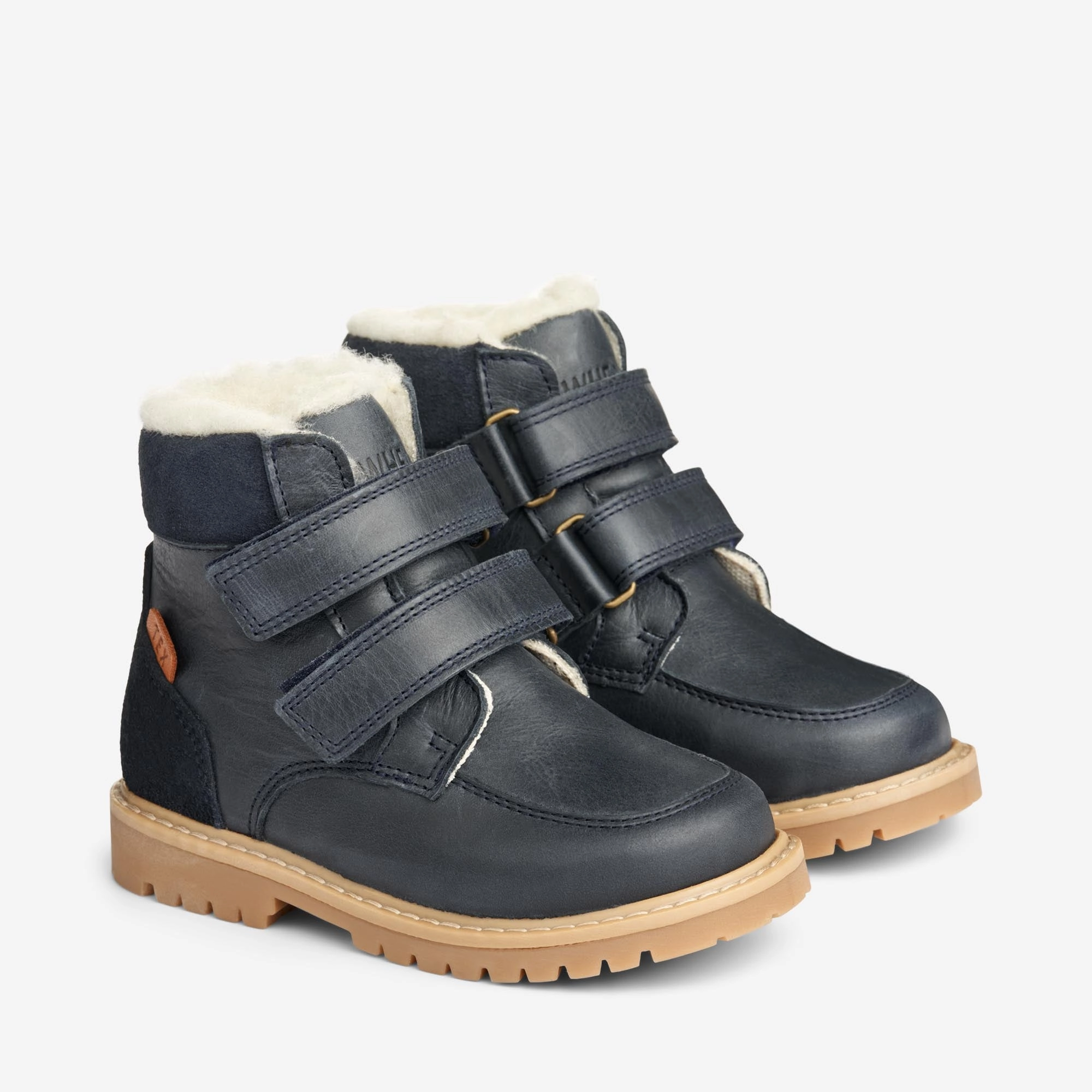 Stewie Tex Velcro Leather - navy Reinforced Form Nature Lover ArchSupport