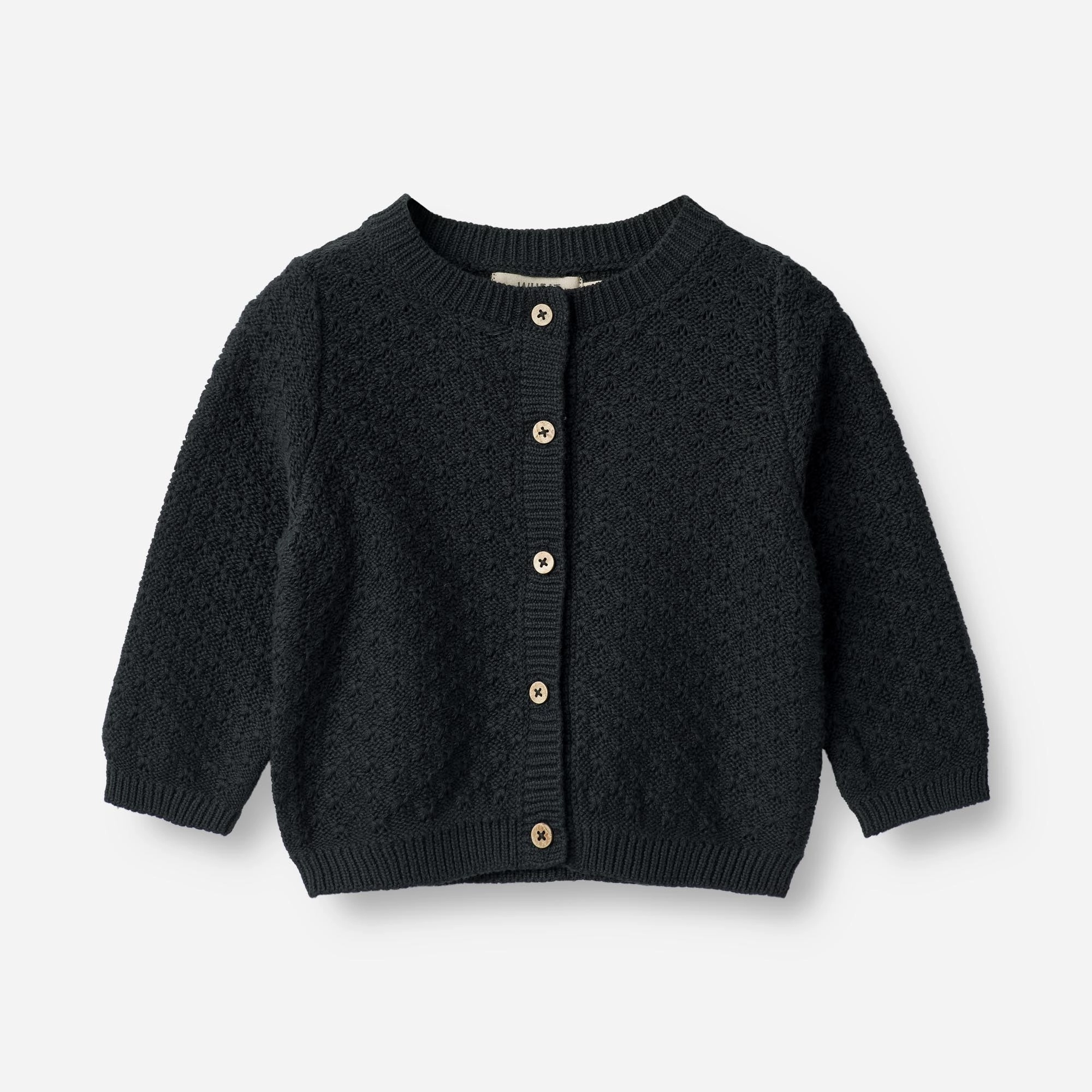 Knit Cardigan Magnella | Baby - navy Relaxed Crew Neck Winter Days